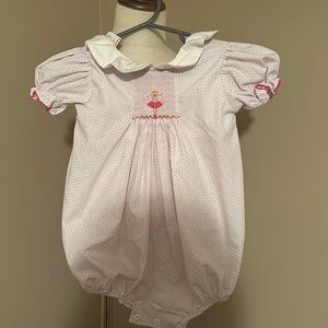 Toddler Smocked Ballerina Bubble One Piece